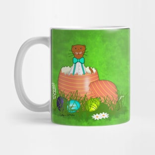 Oliver The Otter in Easter Egg Mug